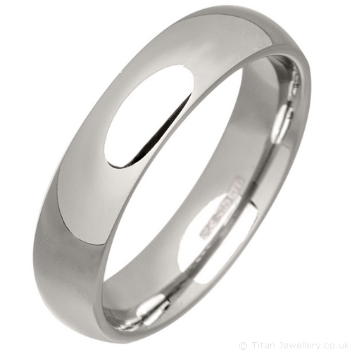 Women's 5mm Palladium 500 Court Wedding Ring