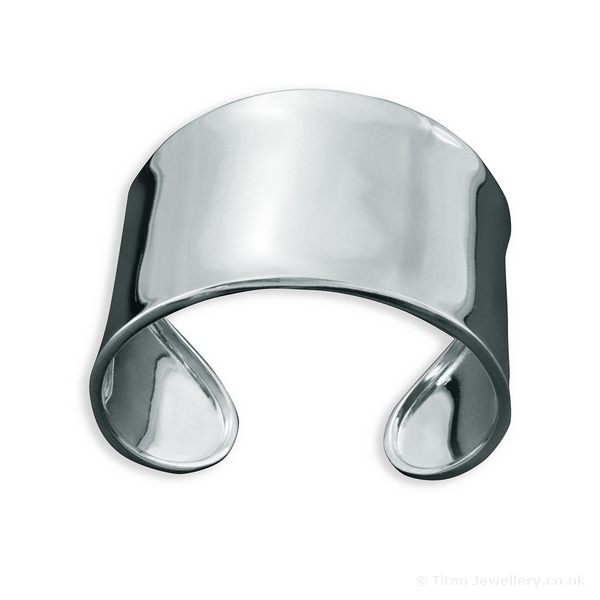 Sterling Silver Wide Cuff Swangle Bangle