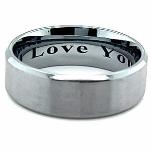 Engraving inside Tantalum Rings