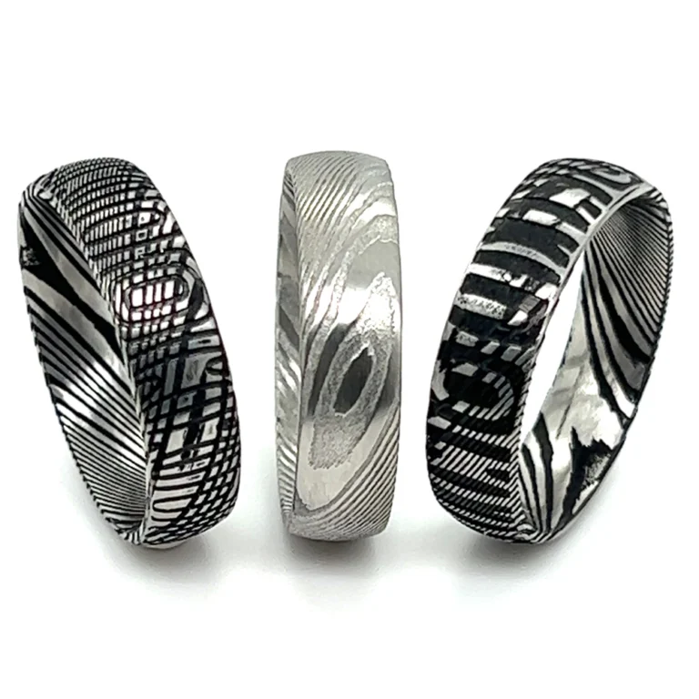 Damascus Steel rings - Mohs Hardness of Ring Metals